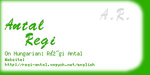 antal regi business card